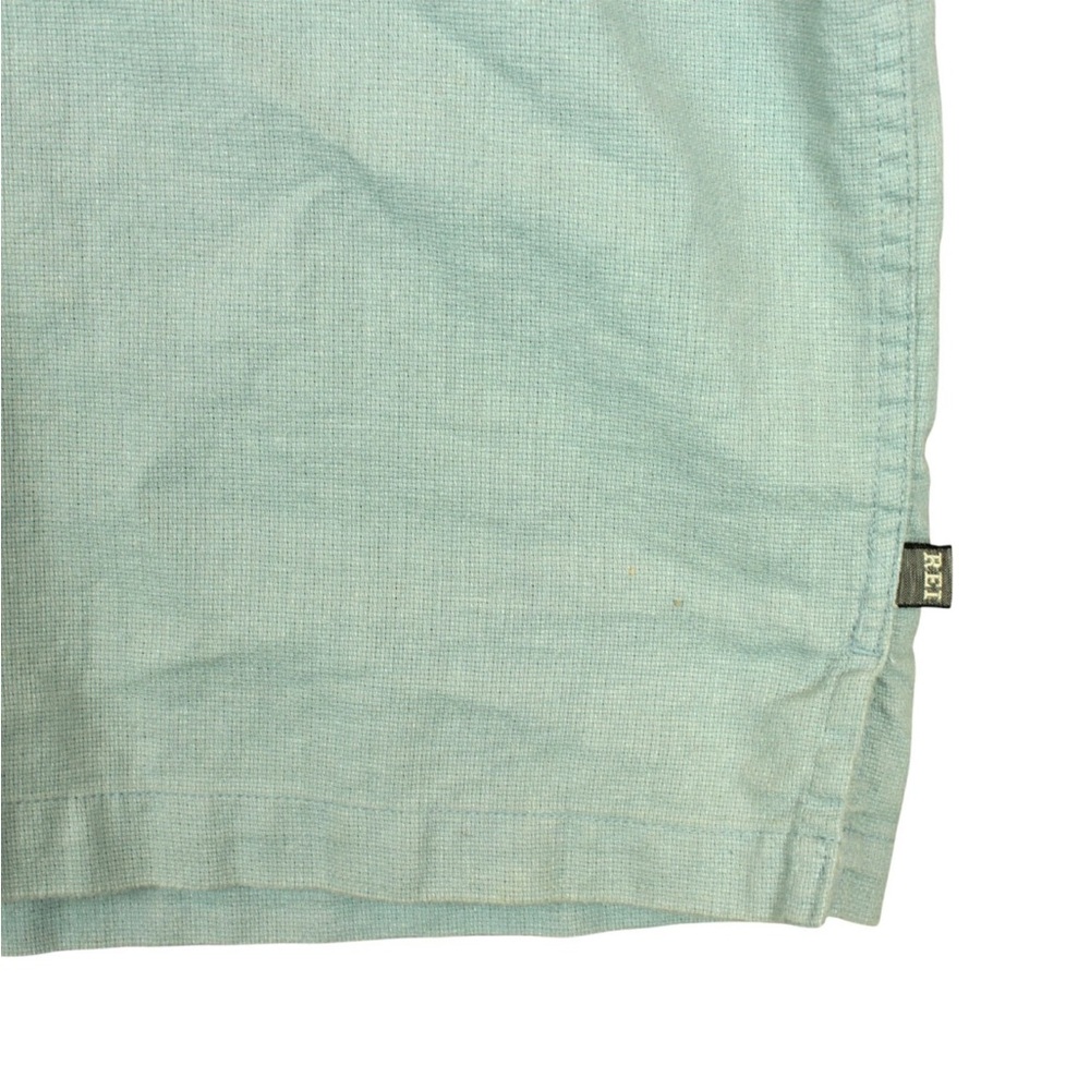 REI Short Sleeve Button Shirt Mens Large Green Front Pocket Outdoors Hemp Blend - Picture 3 of 11